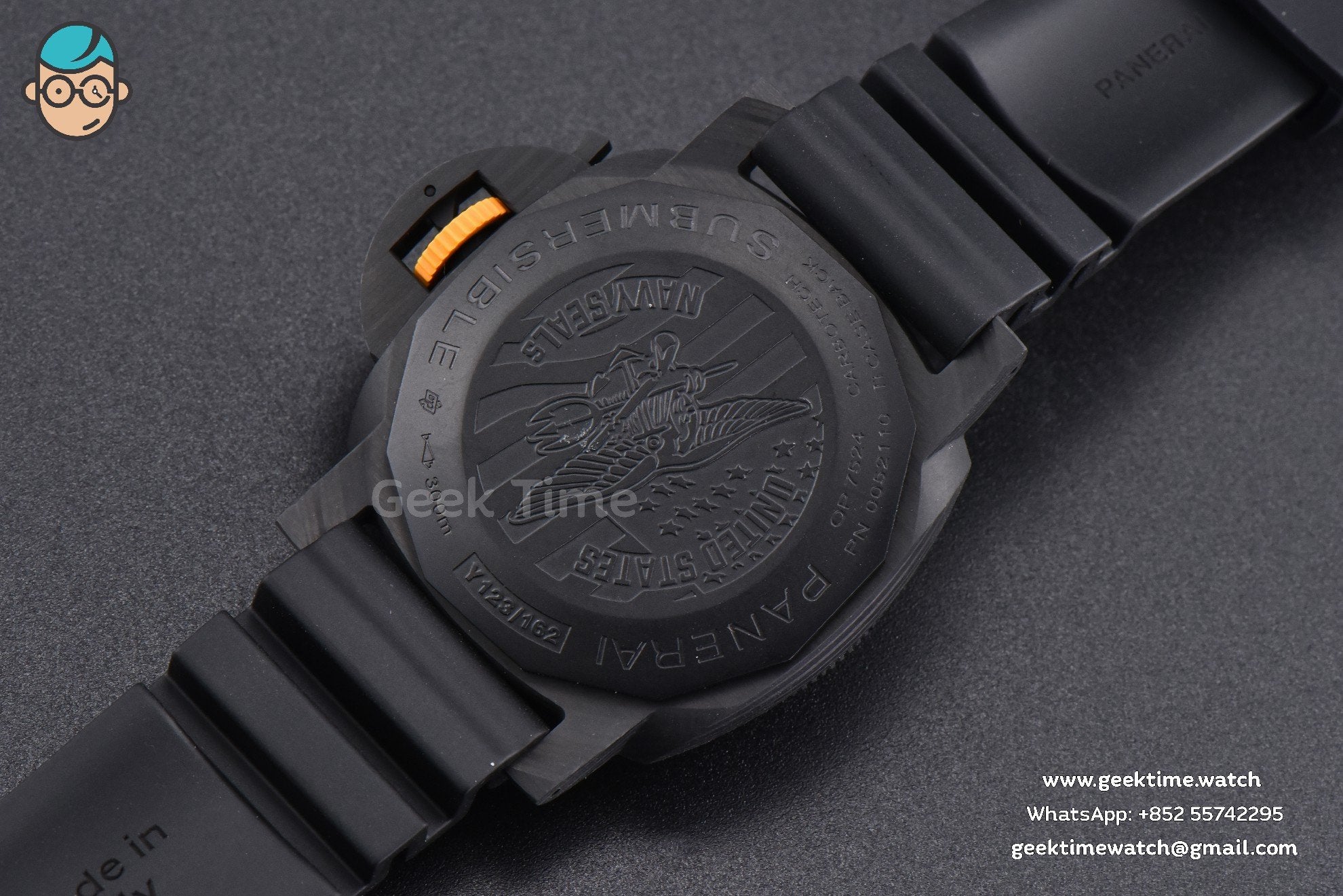 PAM1324 Carbotech 44mm GMT VSF Carbon Dial Black Rubber Strap P9011 - Image 21