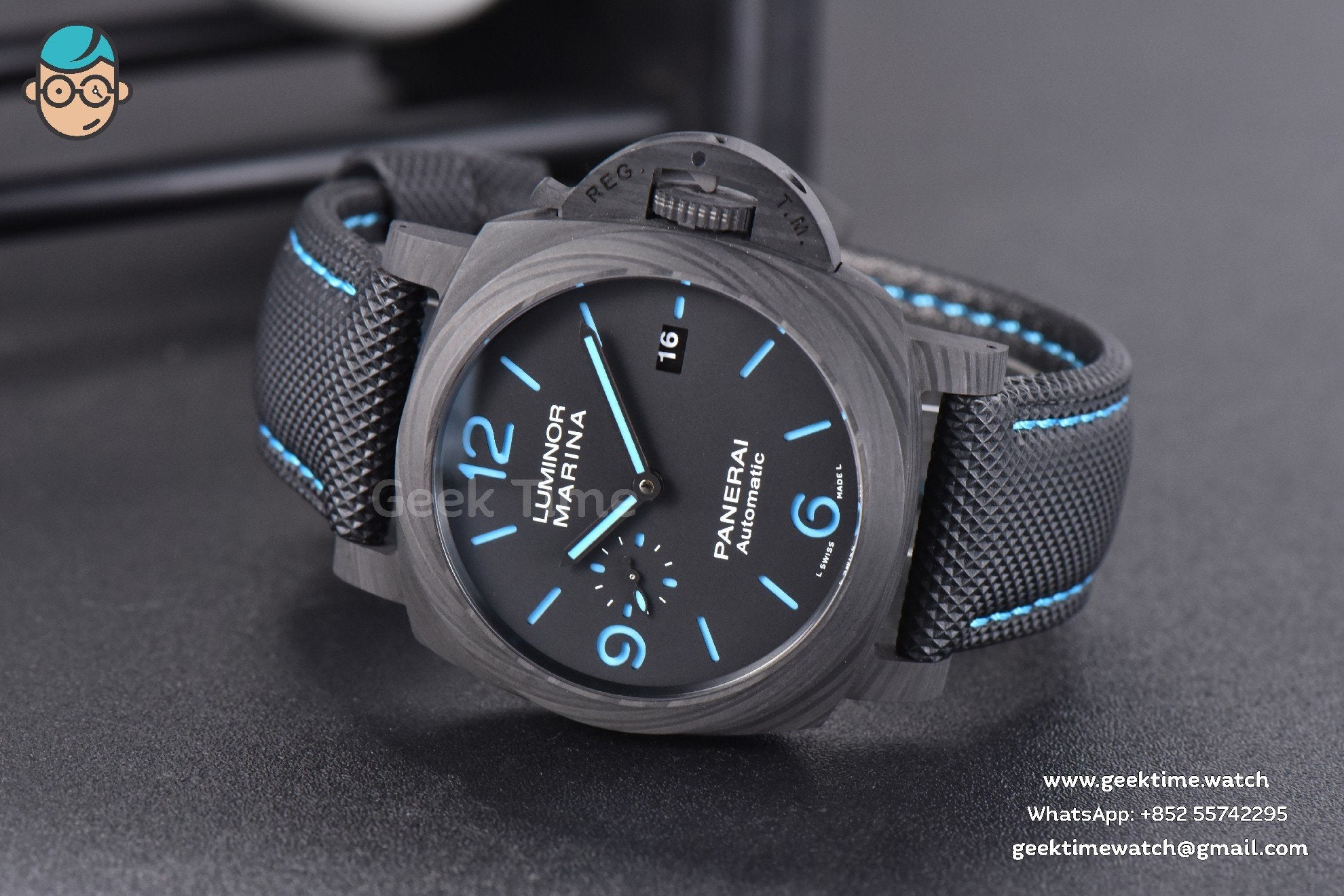 PAM1661 Luminor Carbotech VSF 44mm Black Dial Nylon Strap P9010 - Image 9