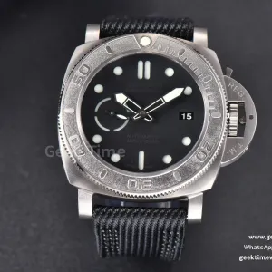 PAM984 Mike Horn Submersible Titan VSF 47mm schwarzes Zifferblatt Nylonarmband P9010