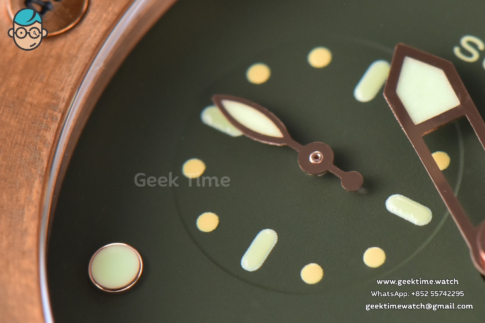 PAM382 Bronzo Submersible VSF 47mm Green Dial Leather Strap P9000 - Image 4