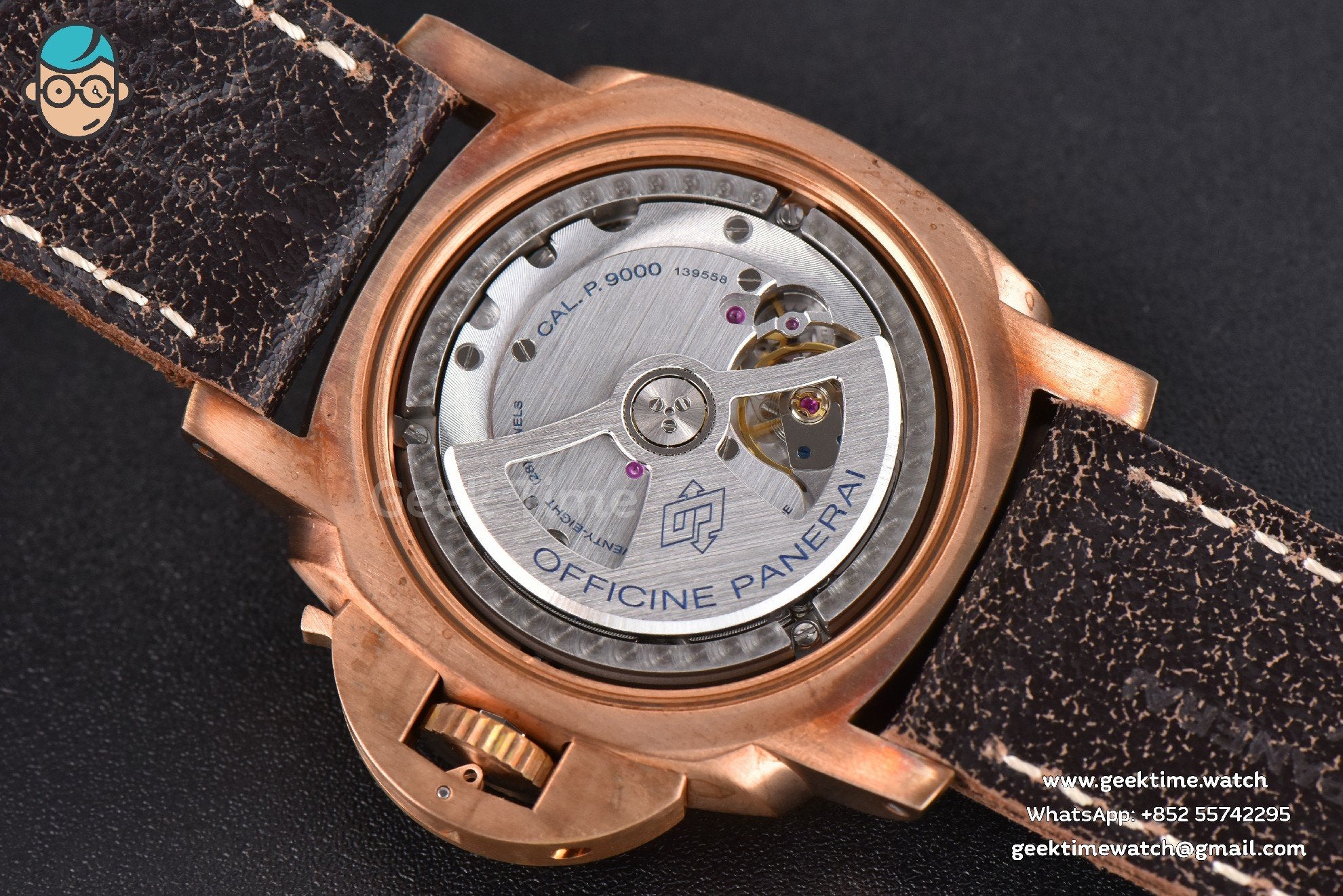 PAM382 Bronzo Submersible VSF 47mm Green Dial Leather Strap P9000 - Image 15