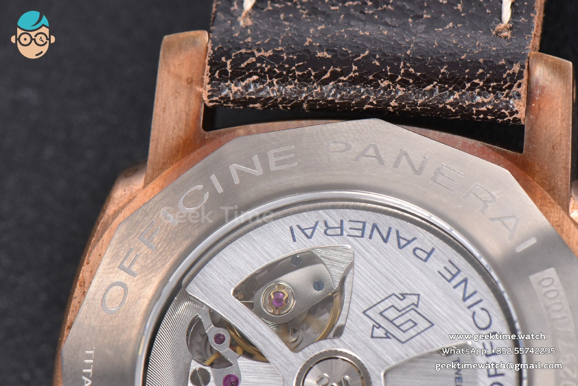 PAM382 Bronzo Submersible VSF 47mm Green Dial Leather Strap P9000 - Image 17