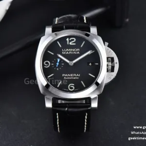 PAM1312 44mm VSF cadran noir sur bracelet cuir noir P.9010 Clone