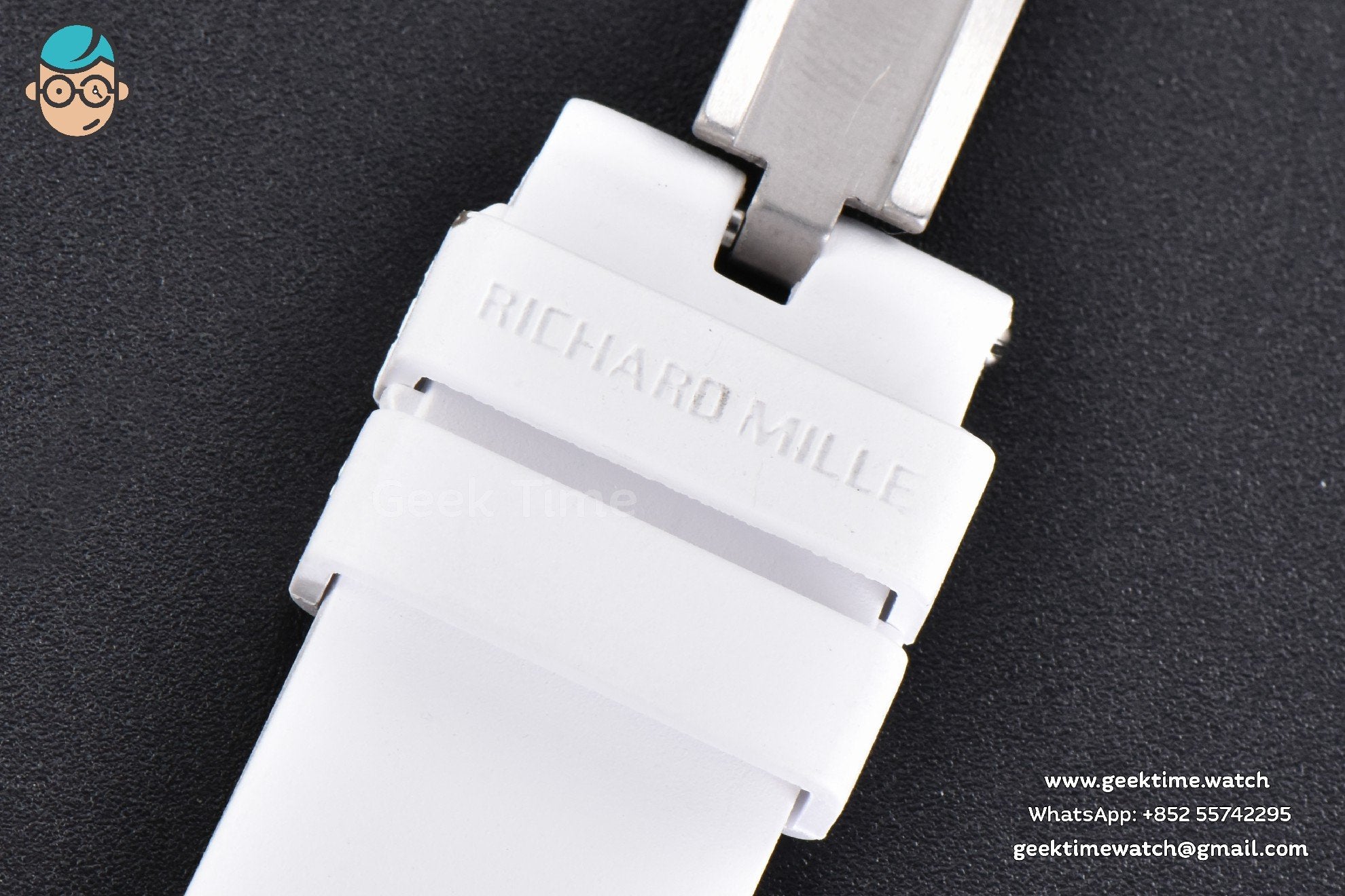 RM035-02 42mm White Forged Carbon T+F Skeleton Dial Red Crown White Rubber Strap RMUL2 - Image 19