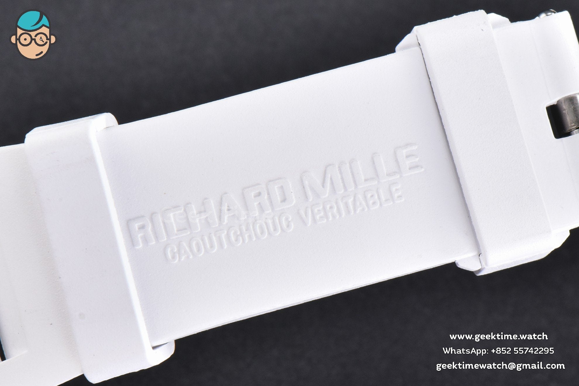 RM035-02 42mm White Forged Carbon T+F Skeleton Dial Red Crown White Rubber Strap RMUL2 - Image 21