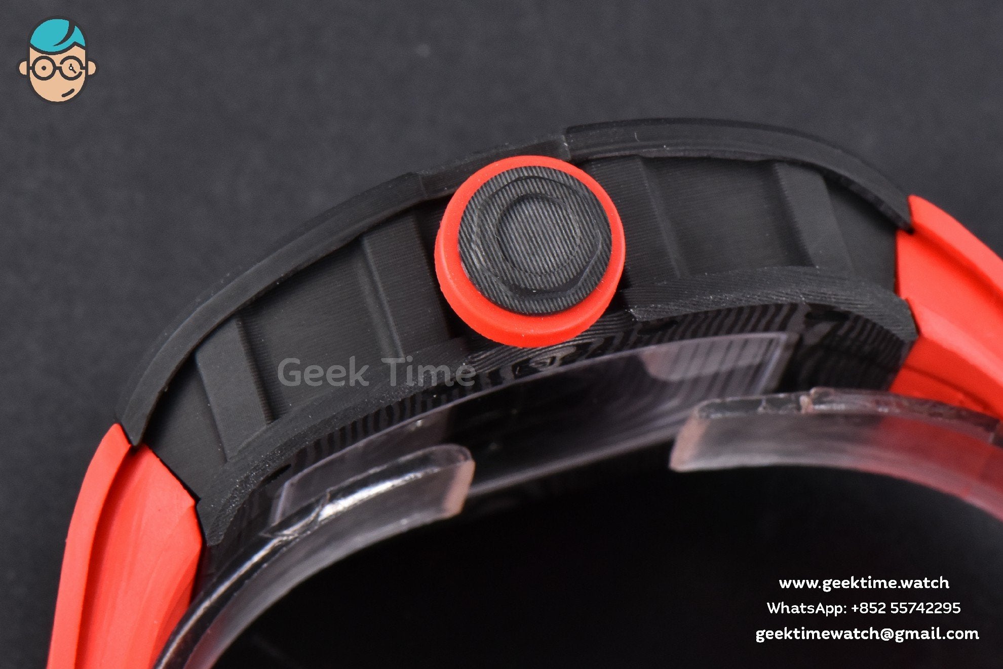 RM055 Real NTPT 42.7mm BBRF Red Skeleton Dial Red Rubber Strap RMUL2 - Image 14