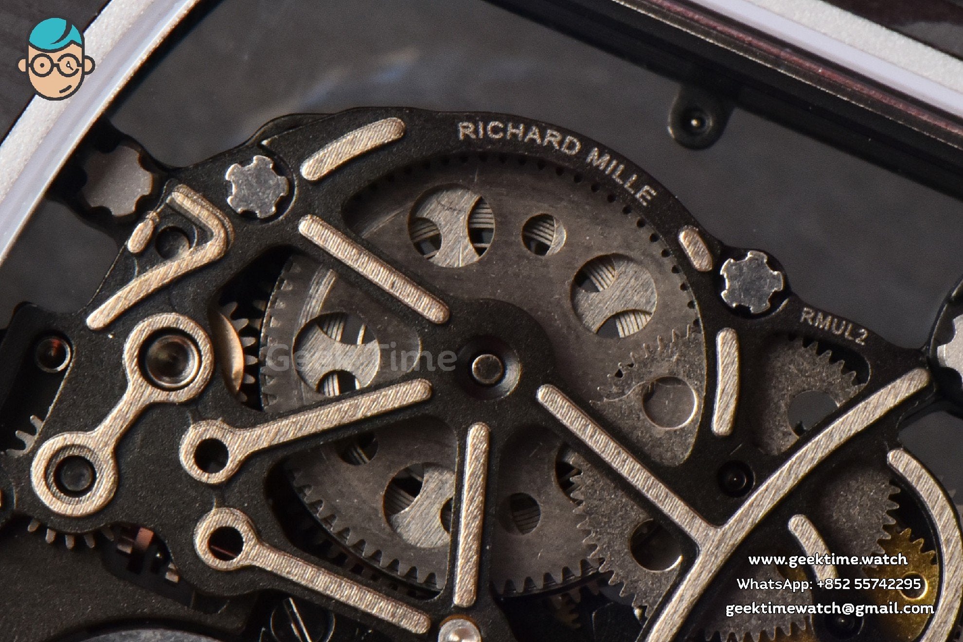 RM055 Real NTPT 42.7mm BBRF Red Skeleton Dial Red Rubber Strap RMUL2 - Image 18