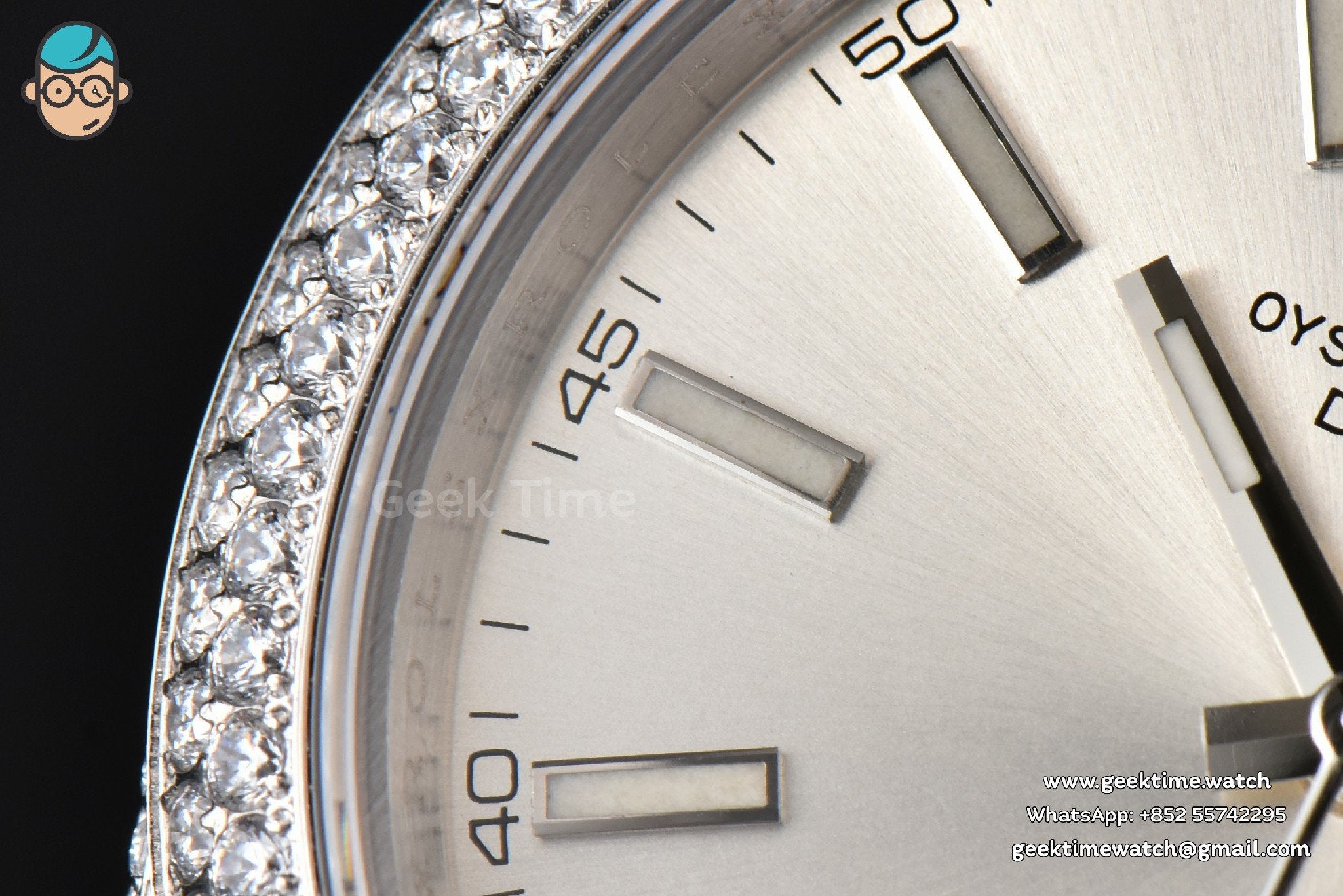 DateJust 41mm Full Diamond GMF Silver Dial Jubilee Bracelet A2824 - Image 4