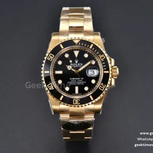 Submariner 116618 LN 40mm Clean CF YG Black Dial YG Bracelet VR3135