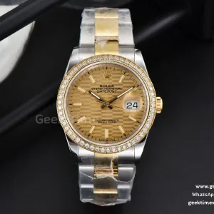 DateJust 36mm YG/SS Diamond BPF YG quadrante con motivo bracciale Oyster A2824