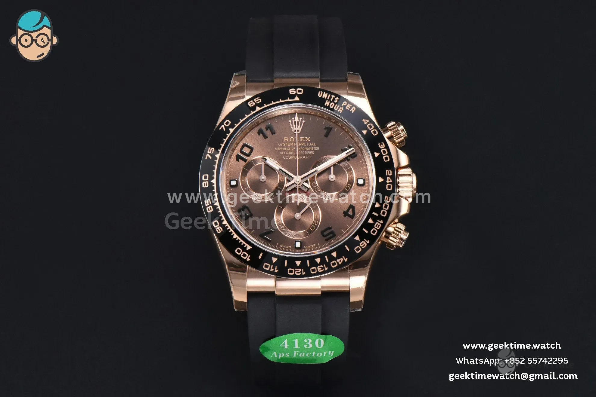 Daytona 116515 RG APSF Brown Dial Ceramic Bezel Digital Marker Oysterflex Strap Tungsten Version SH4130