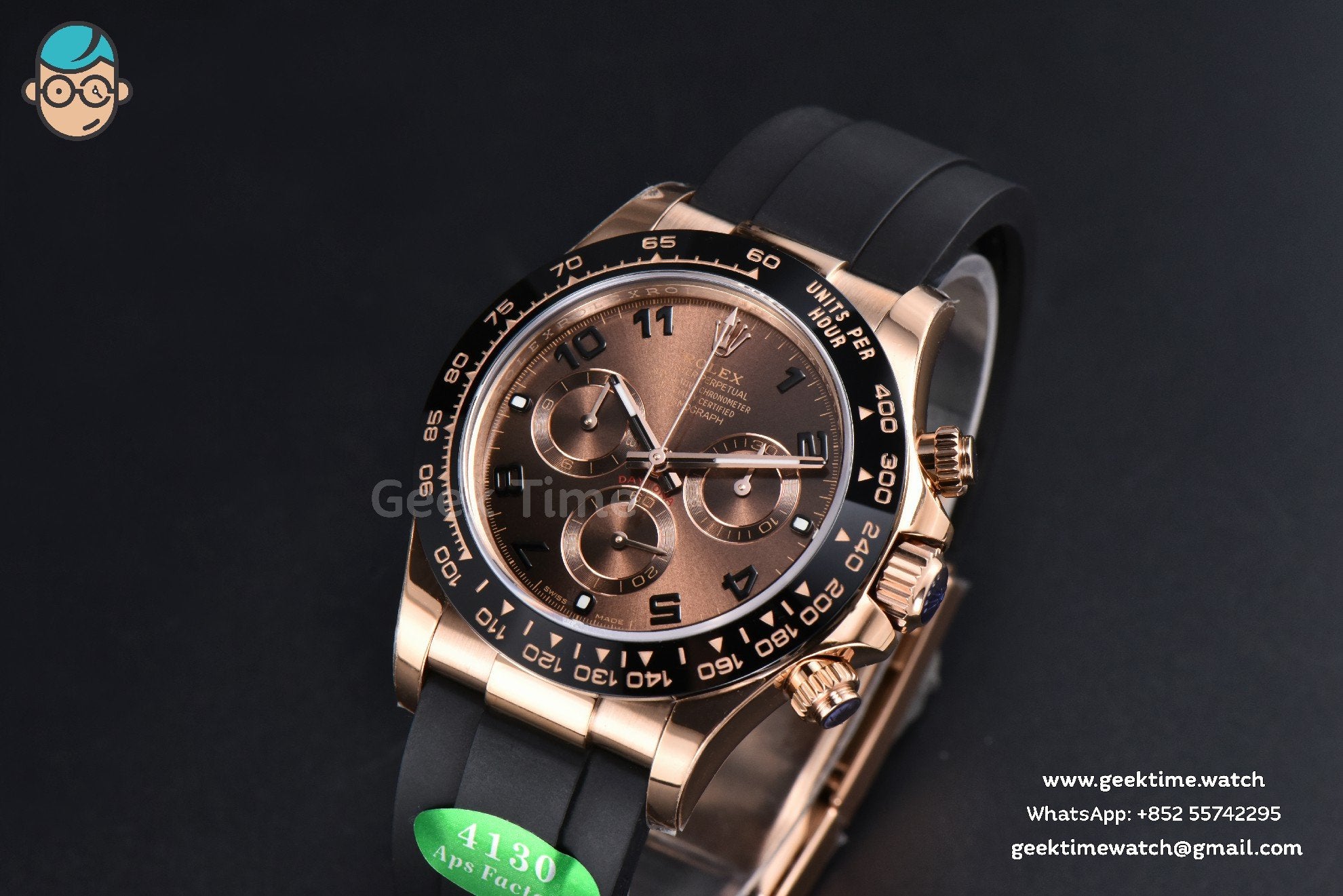 Daytona 116515 RG APSF Brown Dial Ceramic Bezel Digital Marker Oysterflex Strap Tungsten Version SH4130 - Image 2