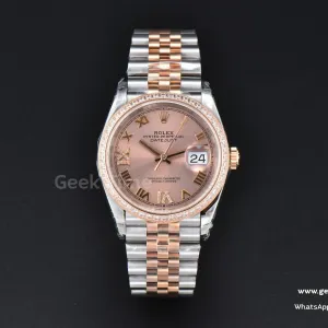 DateJust 36mm 126231 VSF RG/SS quadrante RG con diamanti indice Roma diamantato bracciale Jubilee VS3235