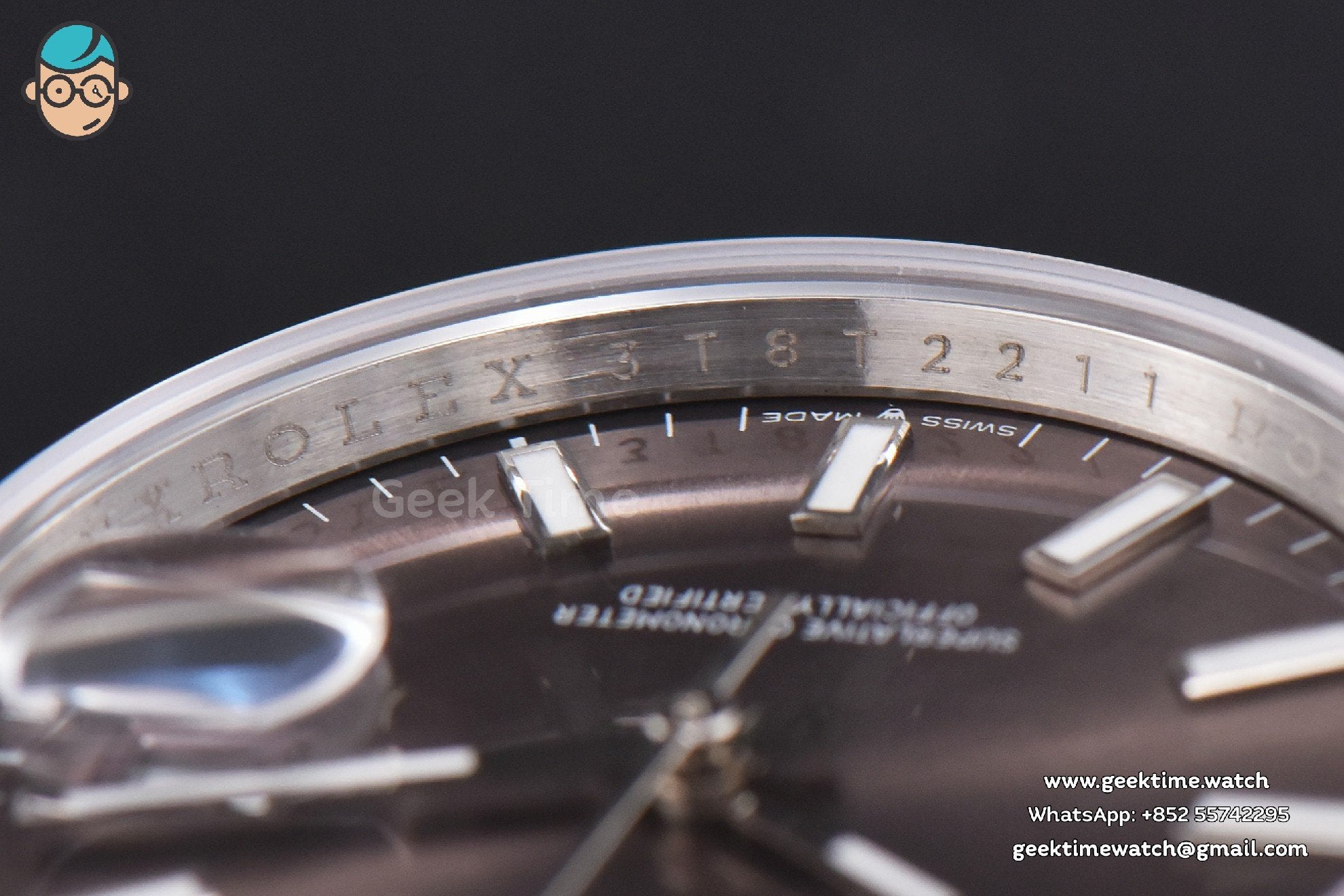 DateJust 36mm SS GMF bisel liso esfera gris índices de bastón brazalete Jubilee VR3235 - Image 10
