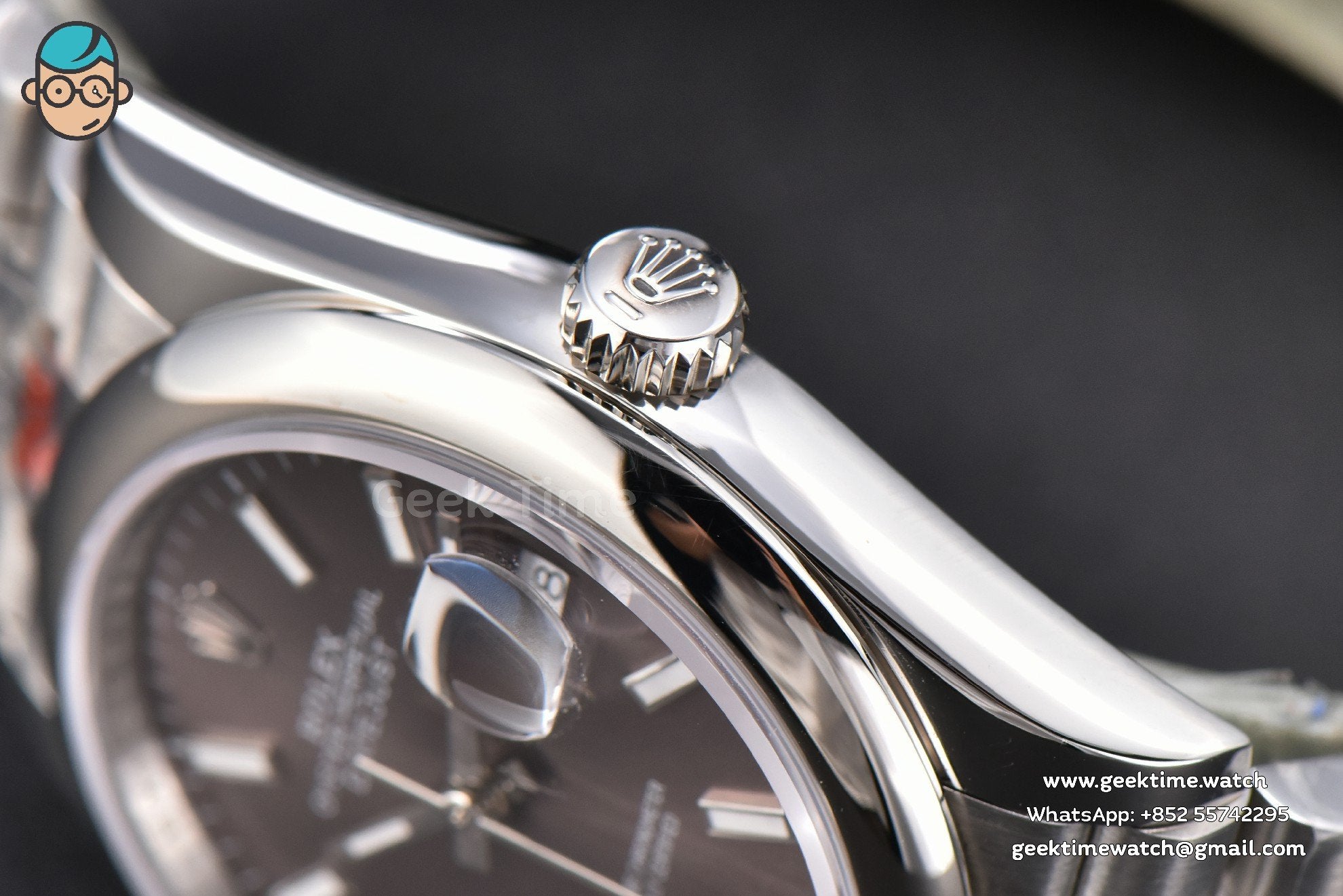 DateJust 36mm SS GMF bisel liso esfera gris índices de bastón brazalete Jubilee VR3235 - Image 14