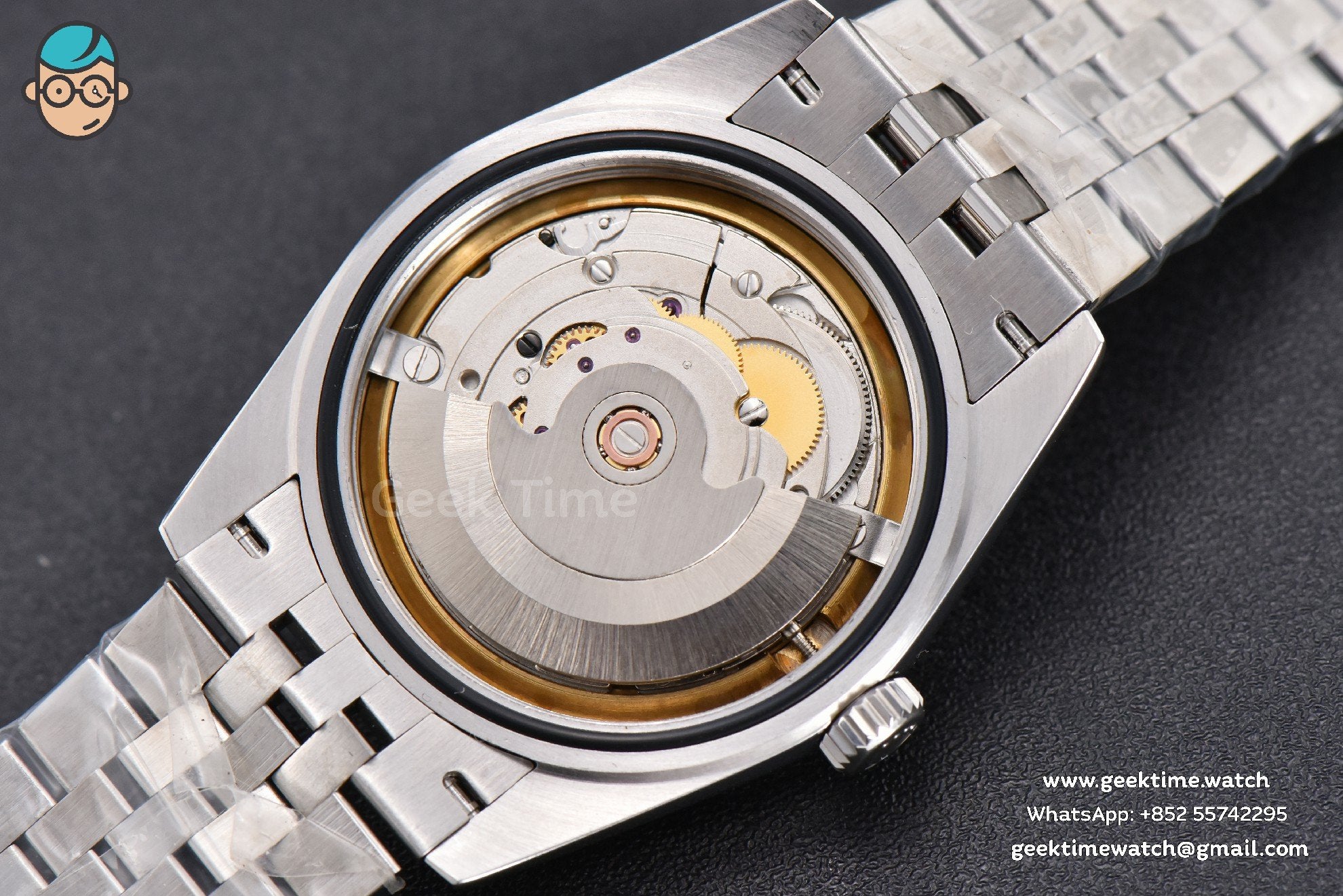DateJust 36mm SS GMF bisel liso esfera gris índices de bastón brazalete Jubilee VR3235 - Image 20
