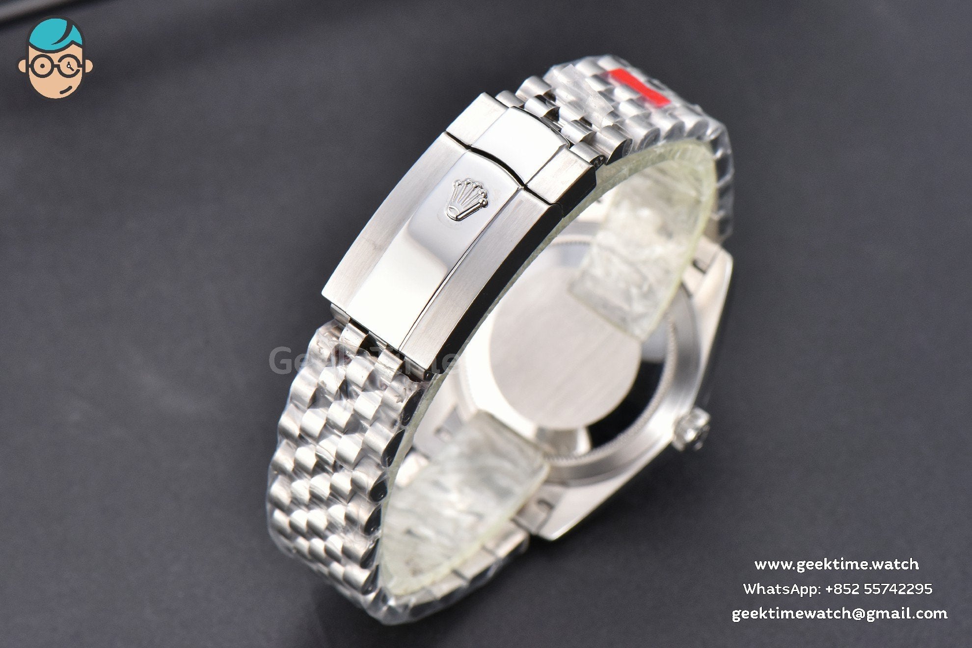DateJust 36mm SS GMF bisel liso esfera gris índices de bastón brazalete Jubilee VR3235 - Image 25