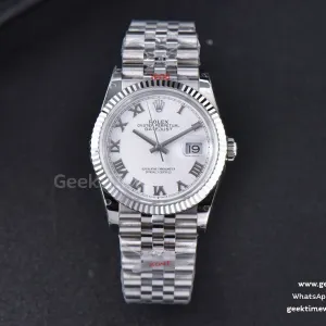 DateJust 36mm SS GMF quadrante bianco indice Roma bracciale Jubilee VR3235