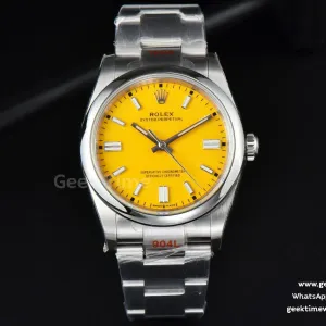 Oyster Perpetual 126000 36mm EWF Yellow Dial SS Bracelet A3230