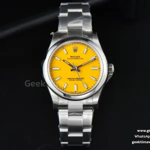 Oyster Perpetual 277200 31mm EWF Yellow Dial SS Bracelet A3230