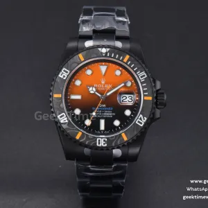 Submariner DIW DLC VSF 41mm Orange Gradient Dial SS Bracelet VS3135