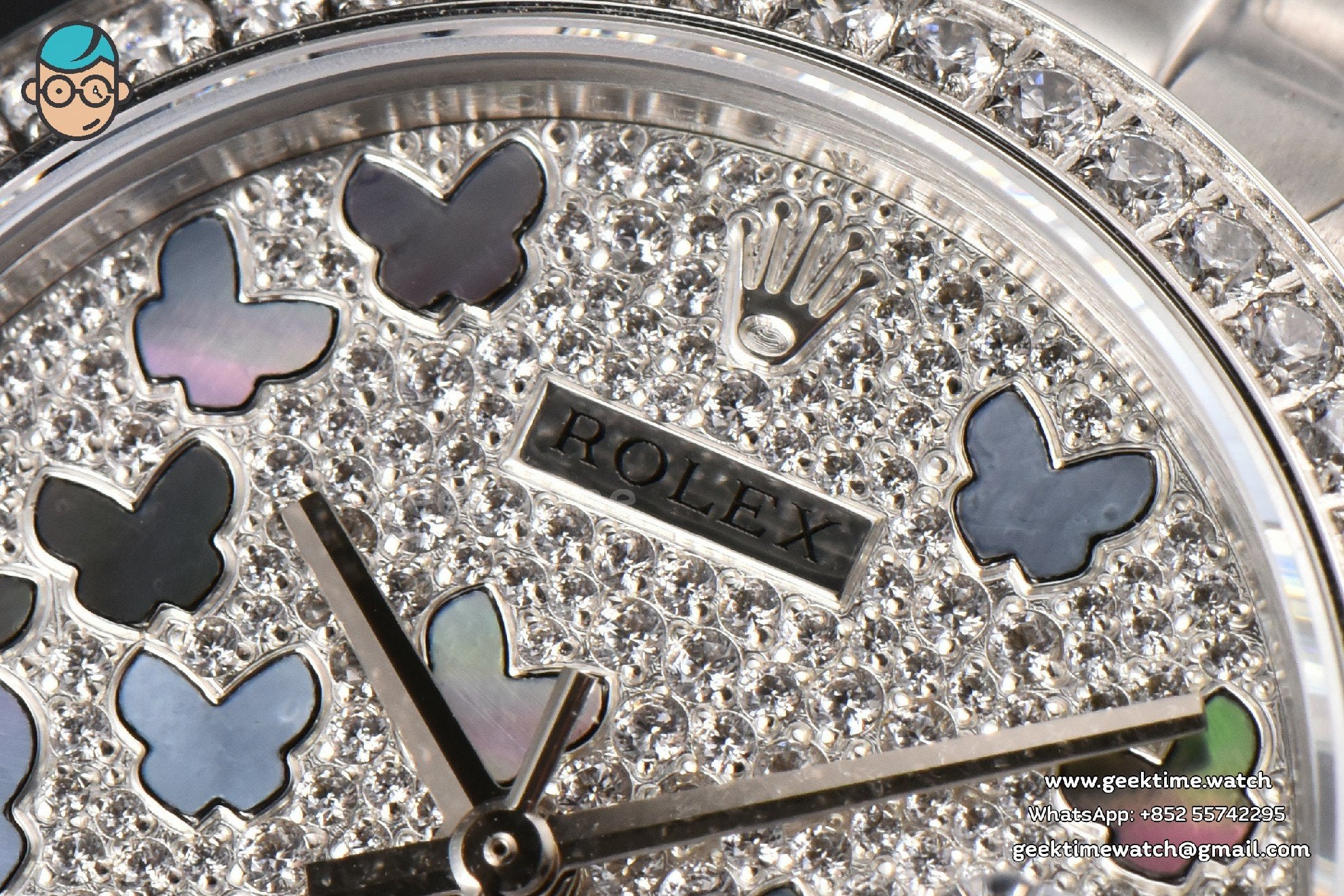 DateJust 31mm Ladies 904L WF quadrante con farfalla e diamanti bracciale Oyster A2671 - Image 3