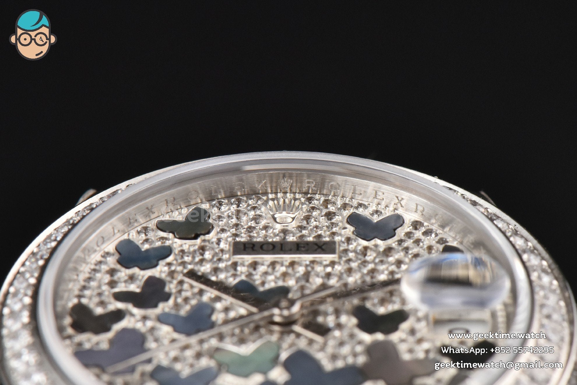 DateJust 31mm Ladies 904L WF quadrante con farfalla e diamanti bracciale Oyster A2671 - Image 9
