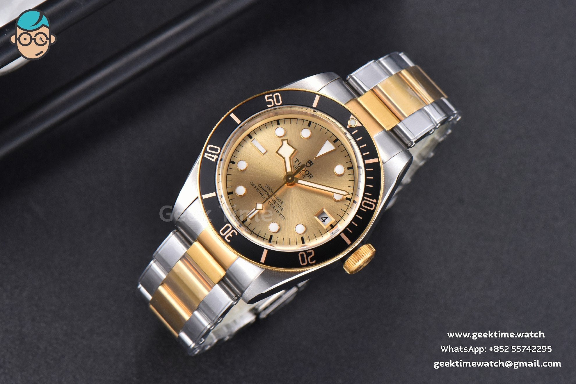 Heritage Black Bay S&G 41mm ZF esfera YG brazalete YG/SS A2824 - Image 3