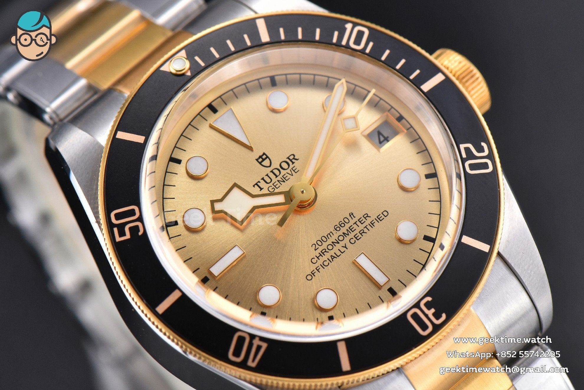 Heritage Black Bay S&G 41mm ZF esfera YG brazalete YG/SS A2824 - Image 4