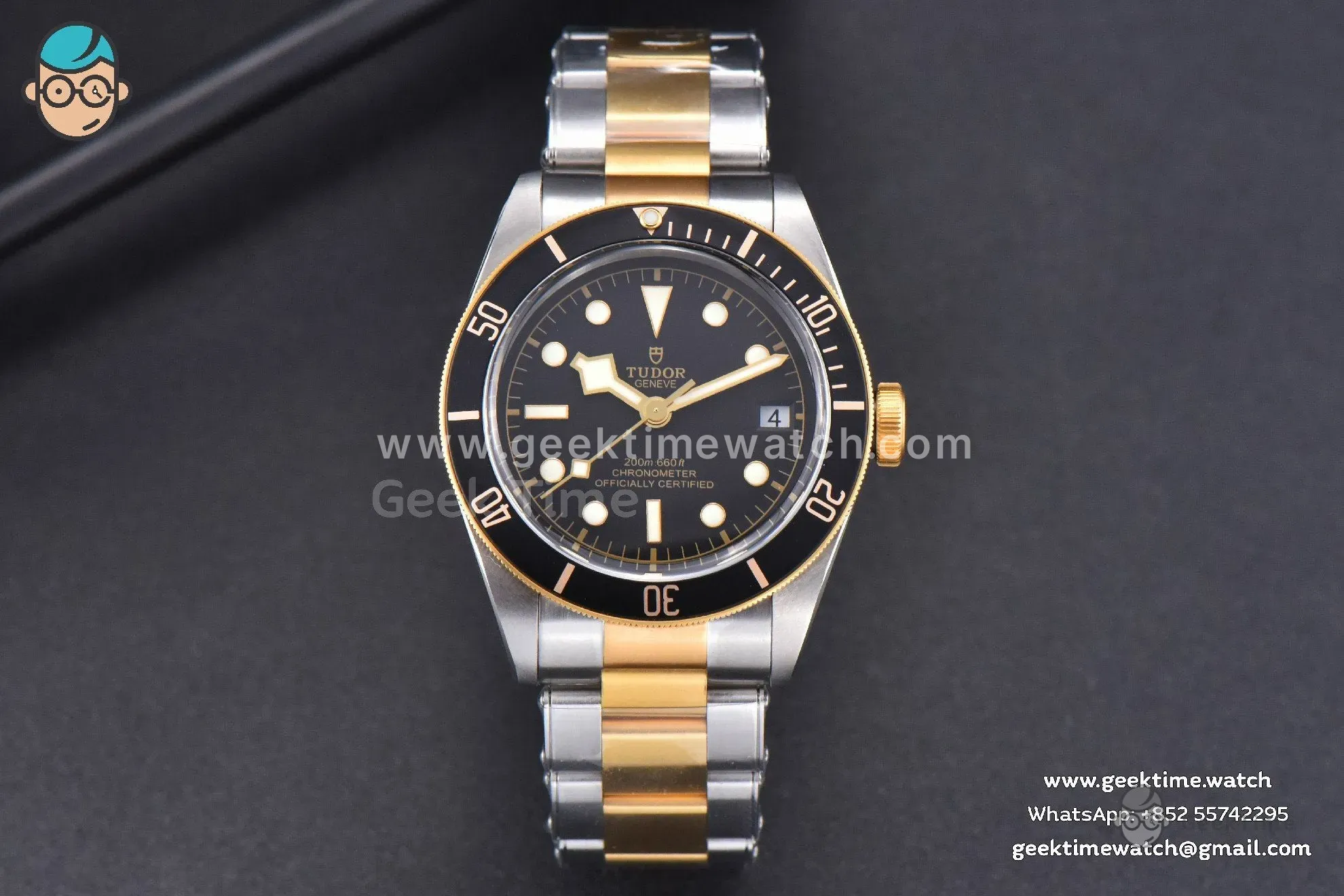 Heritage Black Bay S&G 2018 41mm ZF quadrante YG bracciale SS/YG A2824