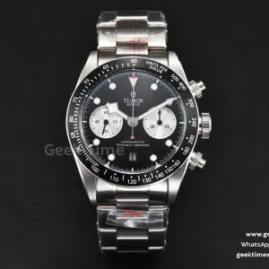 Black Bay Chrono 41mm TWSF schwarzes Zifferblatt SS-Armband A7750