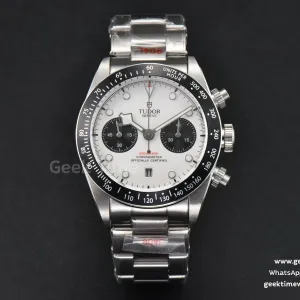 Black Bay Chrono 41mm TWSF weißes Zifferblatt SS-Armband A7750
