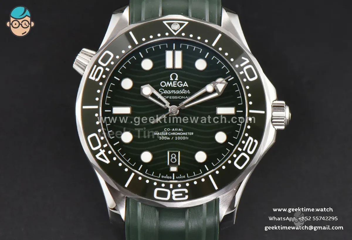 Seamaster Diver 300M 42mm VSF Green Ceramic Green Dial Green Rubber Strap A8800