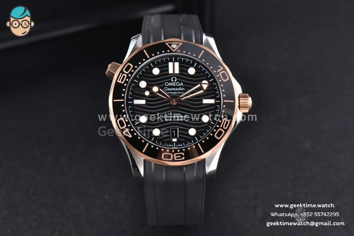Seamaster Diver RG/SS 300M VSF 42mm Black Dial Rubber Strap A8800