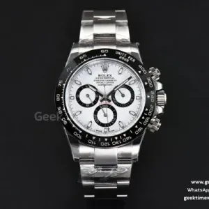 Daytona 116500 Panda 40mm NOOB V5 904L White Dial SS Bracelet A4130
