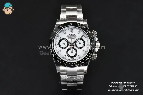 Daytona 116500 Panda 40mm NOOB V5 904L White Dial SS Bracelet A4130