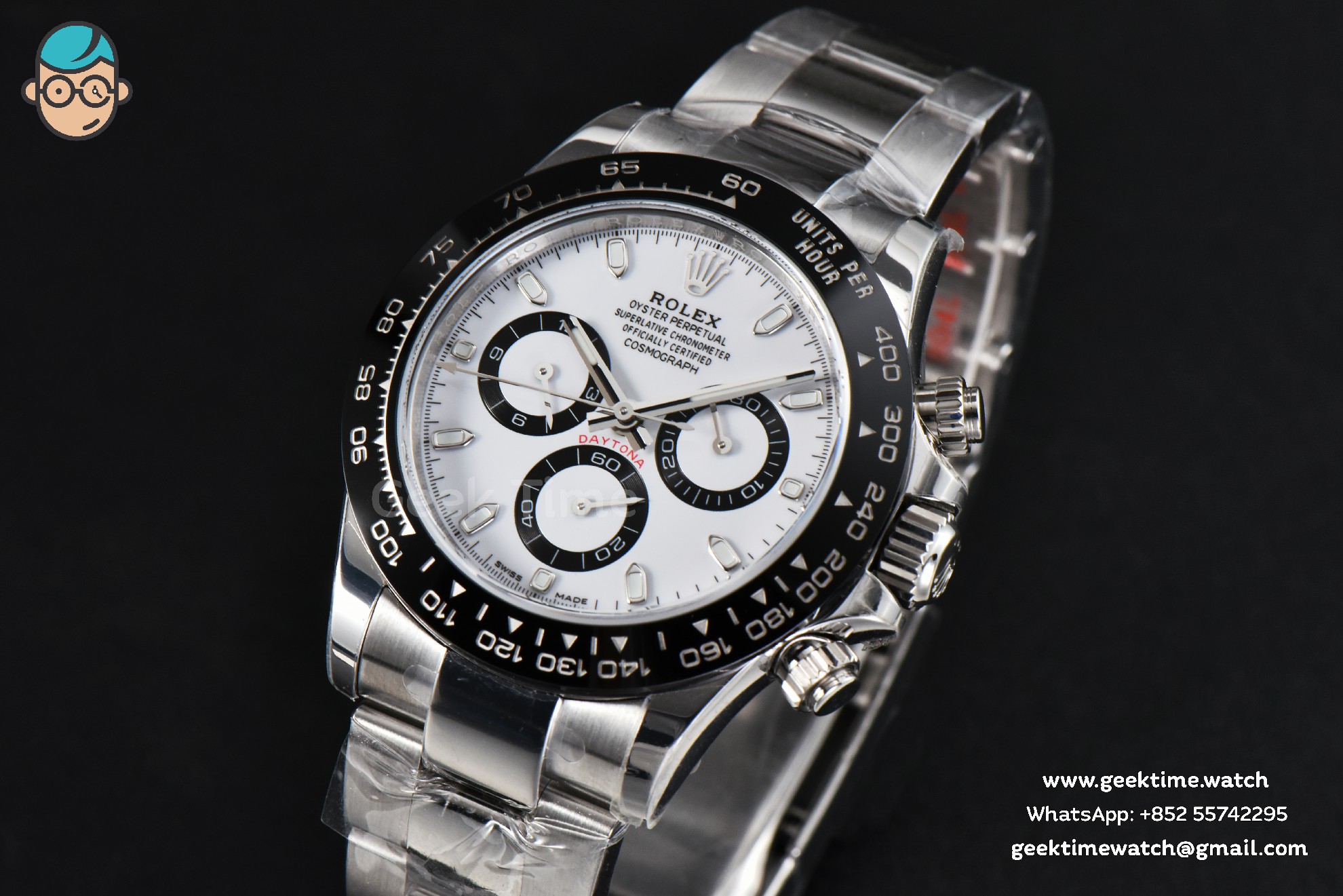 Daytona 116500 Panda 40mm ARF 904L cadran blanc bracelet SS A4130 - Image 3