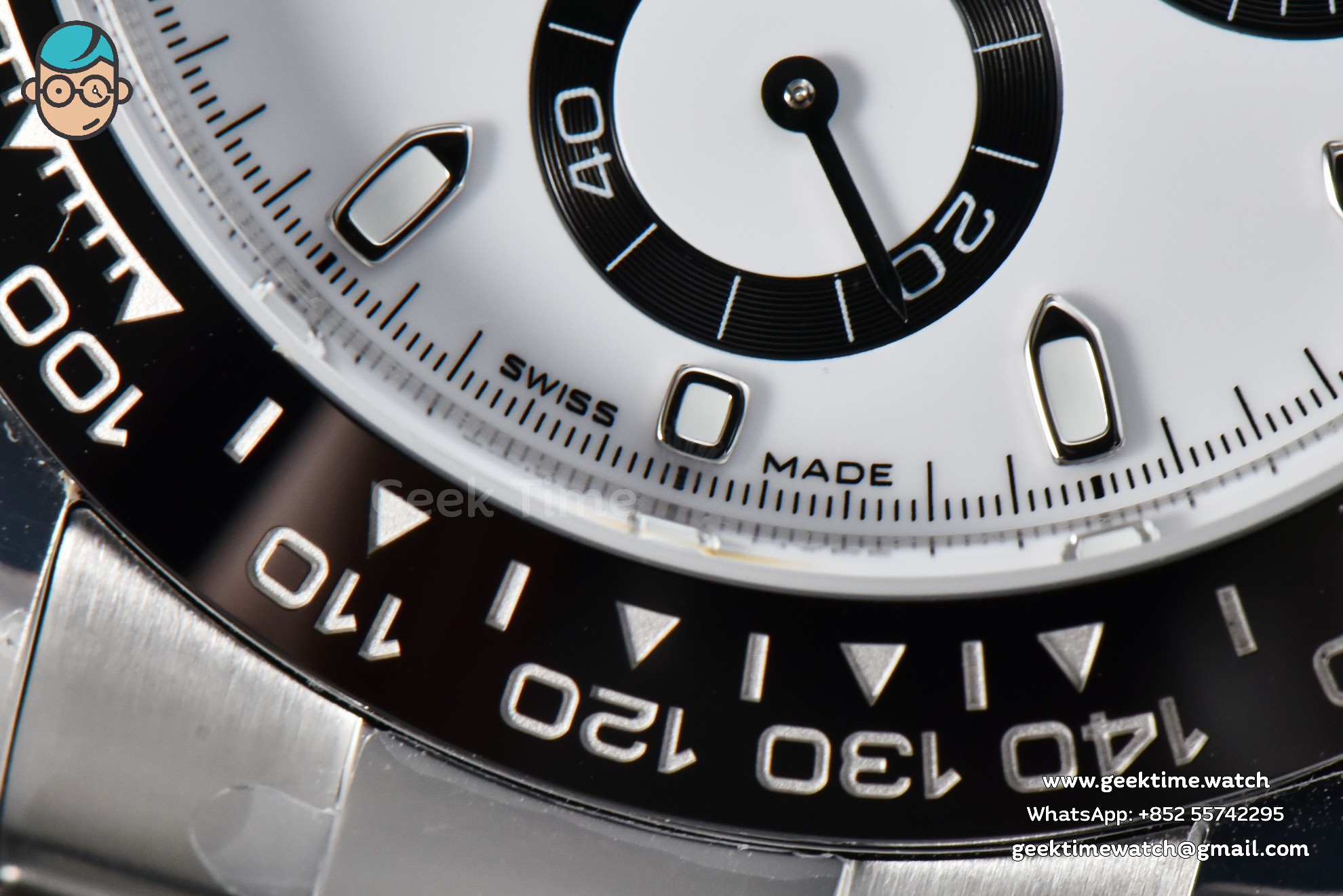 Daytona 116500 Panda 40mm NOOB V5 904L White Dial SS Bracelet A4130 - Image 7