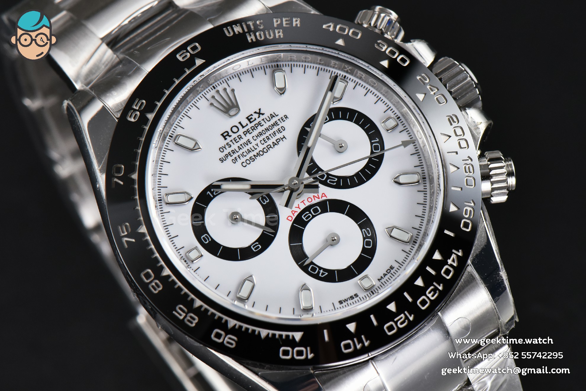 Daytona 116500 Panda 40mm NOOB V5 904L White Dial SS Bracelet A4130 - Image 9