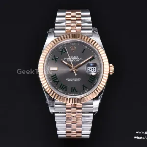 DateJust 41mm 126331 904L VSF RG/SS quadrante Wimbledon bracciale Jubilee VS3235