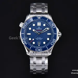 Seamaster Diver 300M 42mm VSF esfera azul brazalete de metal y correa de caucho Clone VS8800 V4