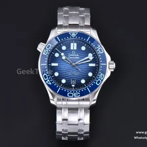 Seamaster Diver 300M 42mm VSF esfera Ice brazalete de metal y correa de caucho Clone VS8800 V4