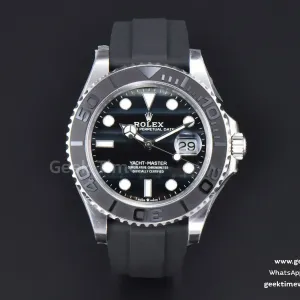 Yacht-Master 42mm 226627 Clean Falkenauge-Zifferblatt an schwarzem Kautschukarmband VR3235
