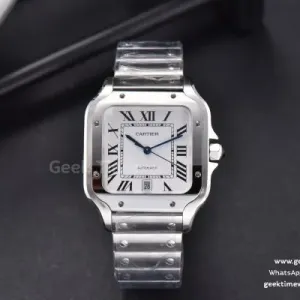 Santos De Cartier XL BVF 40mm SS weißes Zifferblatt SS-Armband MIYOTA 9015