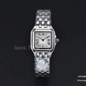 Panthère Secrete Ladies 22mm SS BVF quadrante bianco su bracciale SS Ronda Quartz