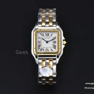 Panthère Secrete Ladies 27mm SS/YG BVF weißes Zifferblatt am SS/YG-Armband Ronda Quartz