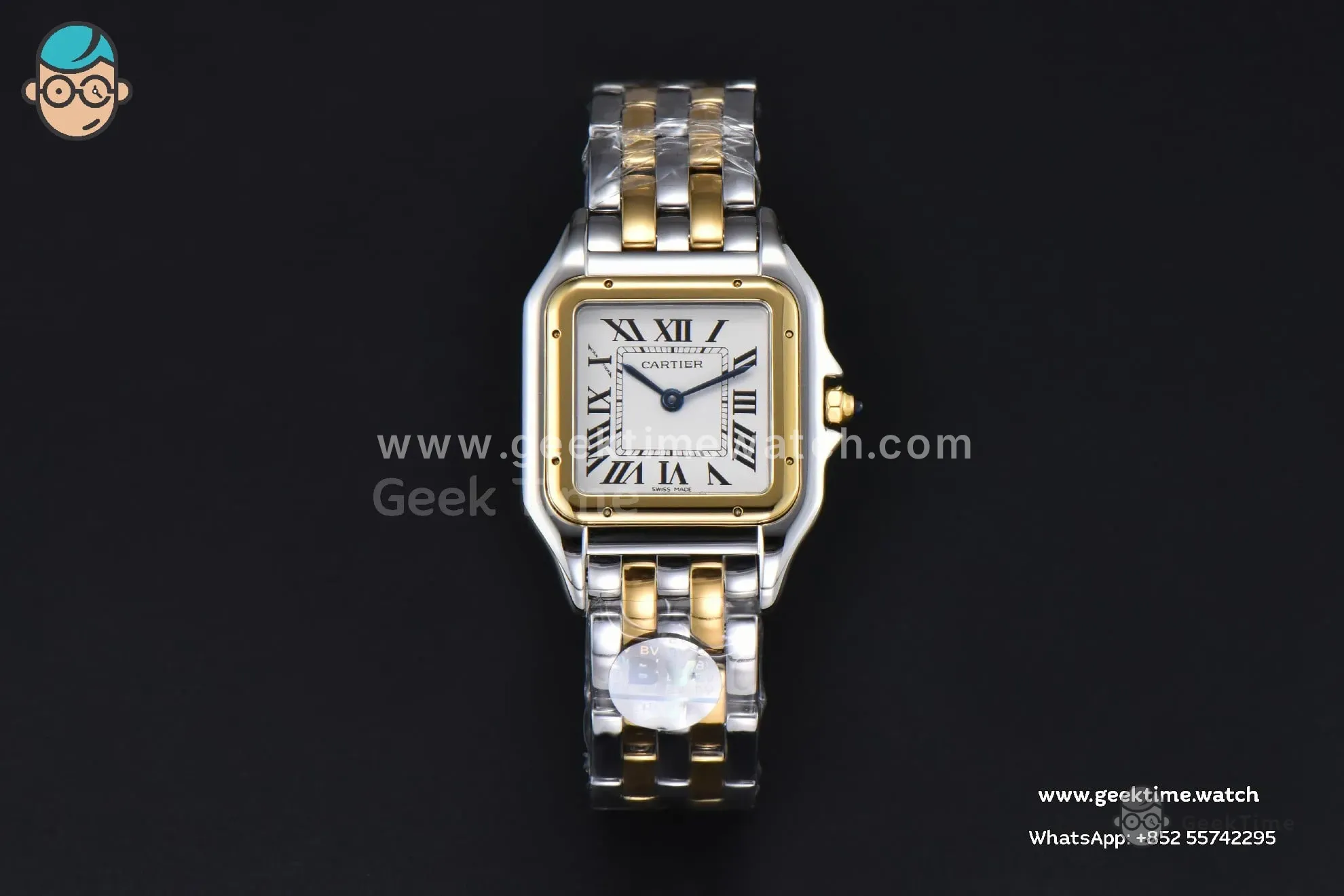 Panthère Secrete Ladies 27mm SS/YG BVF cadran blanc sur bracelet SS/YG Ronda Quartz