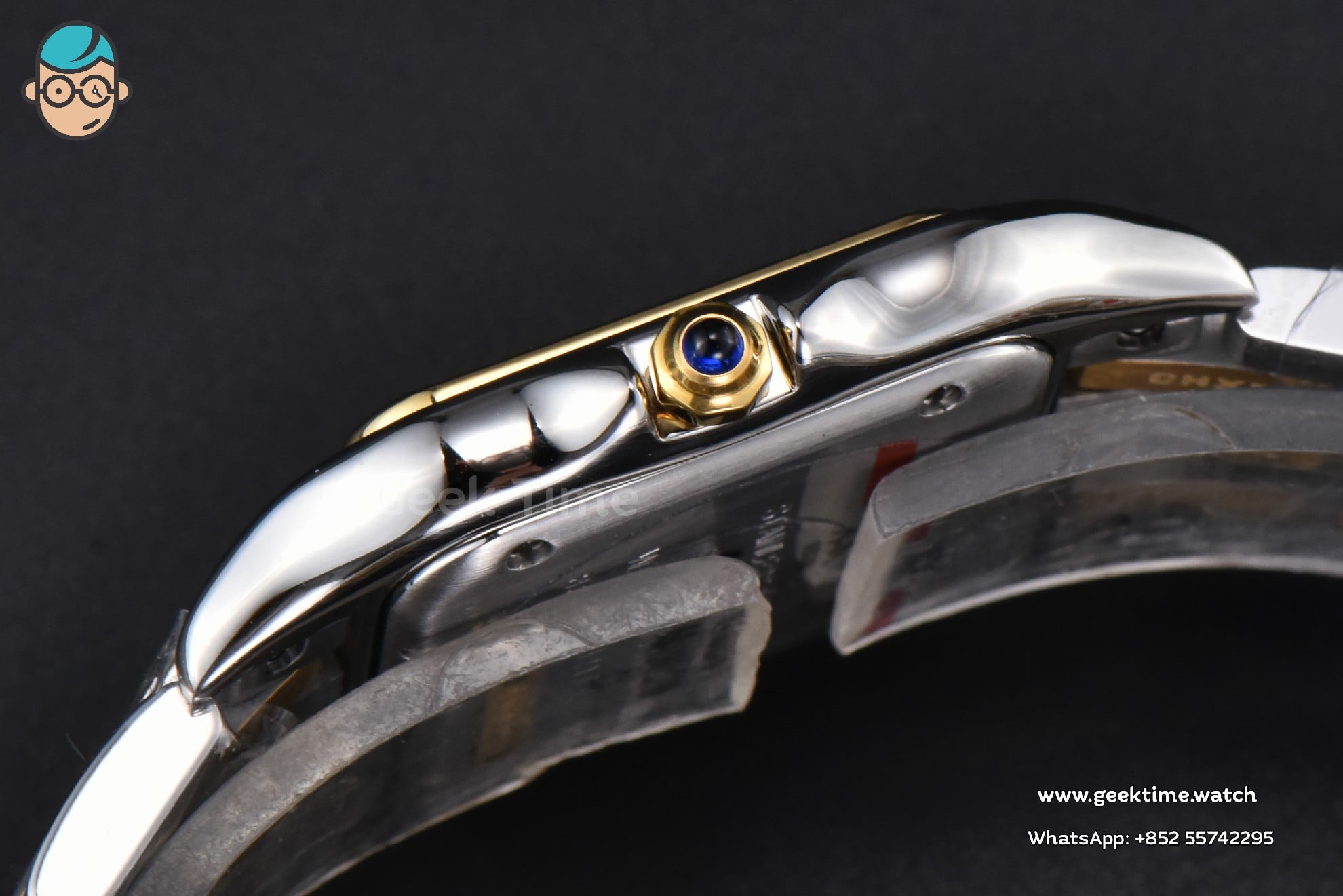 Panthère Secrete Ladies 27mm SS/YG BVF cadran blanc sur bracelet SS/YG Ronda Quartz - Image 11