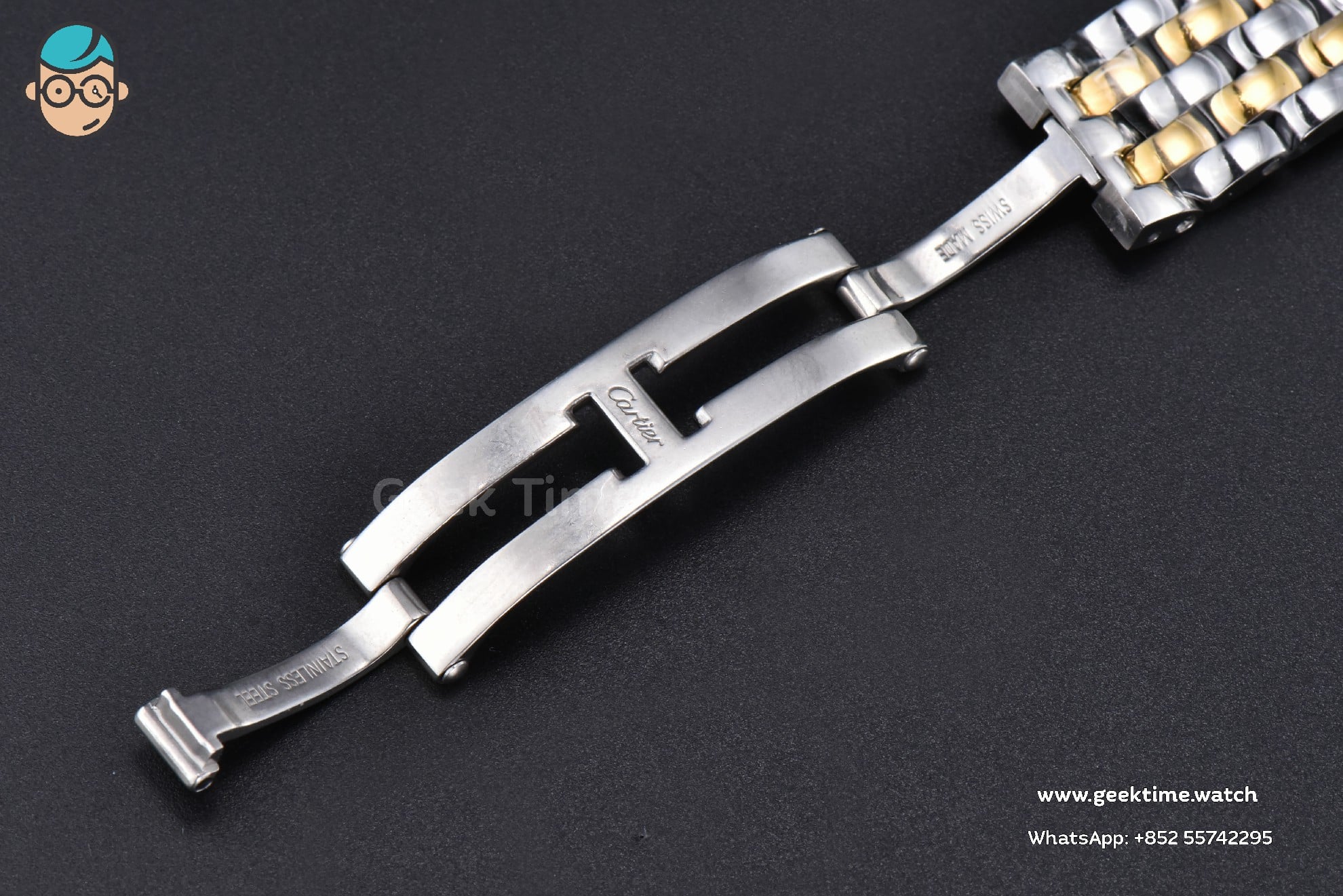 Panthère Secrete Ladies 27mm SS/YG BVF cadran blanc sur bracelet SS/YG Ronda Quartz - Image 14