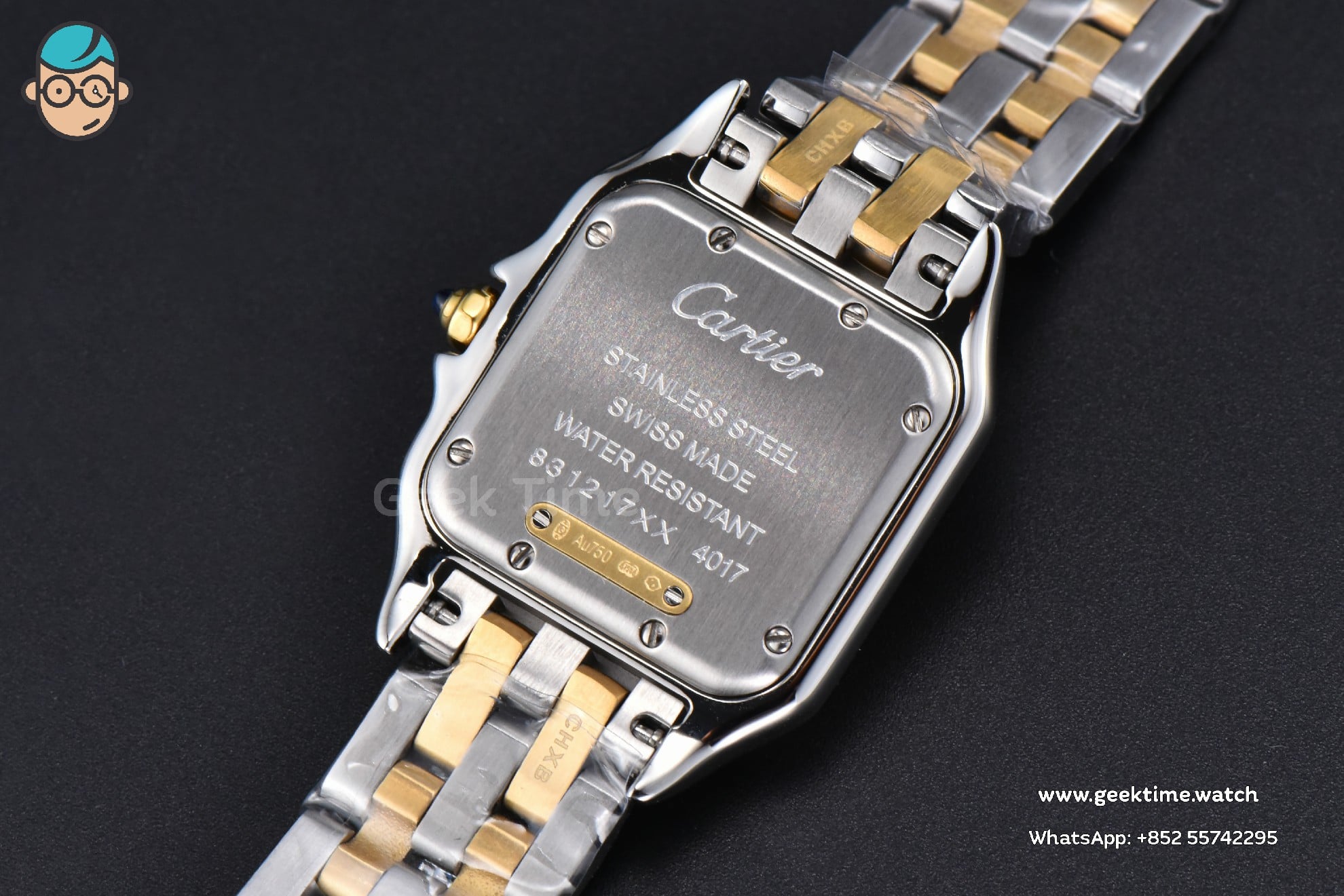 Panthère Secrete Ladies 27mm SS/YG BVF cadran blanc sur bracelet SS/YG Ronda Quartz - Image 20